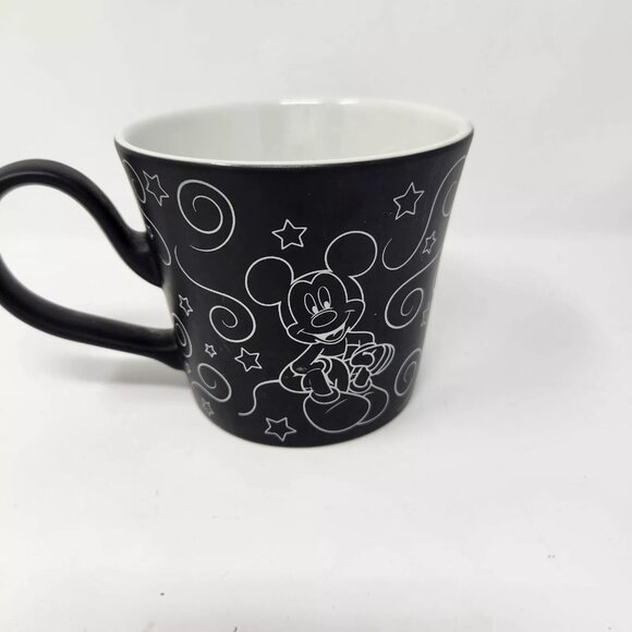 Disney Other - Disney Store Coffee Mug Tea Cup Chalkboard Black Mickey Mouse Swirls Large